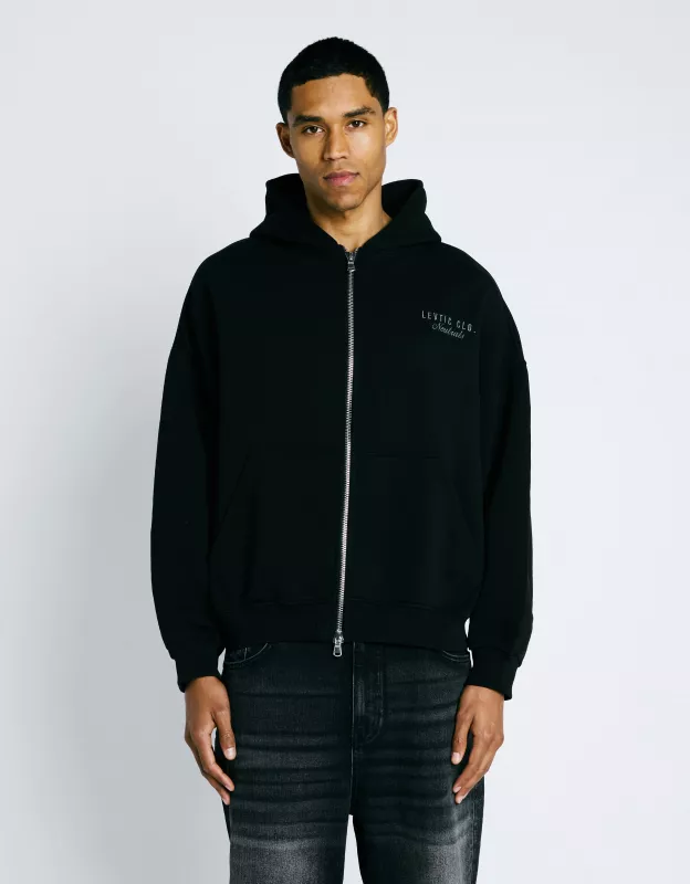 Neutrals Zip Hoodie - Black